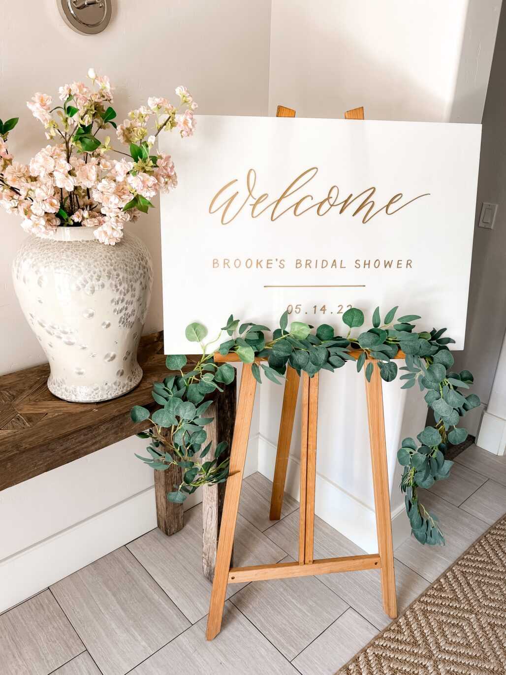 bridal shower entrance sign